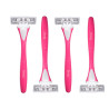 SET OF 4 RAZORS WITH 3 BLADES PINK