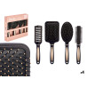 SET 4 BLACK GOLD HAIR BRUSHES