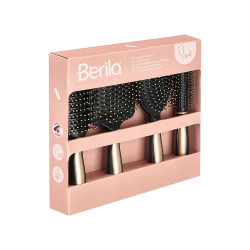 SET 4 CEPILLOS PELO NEGRO ORO