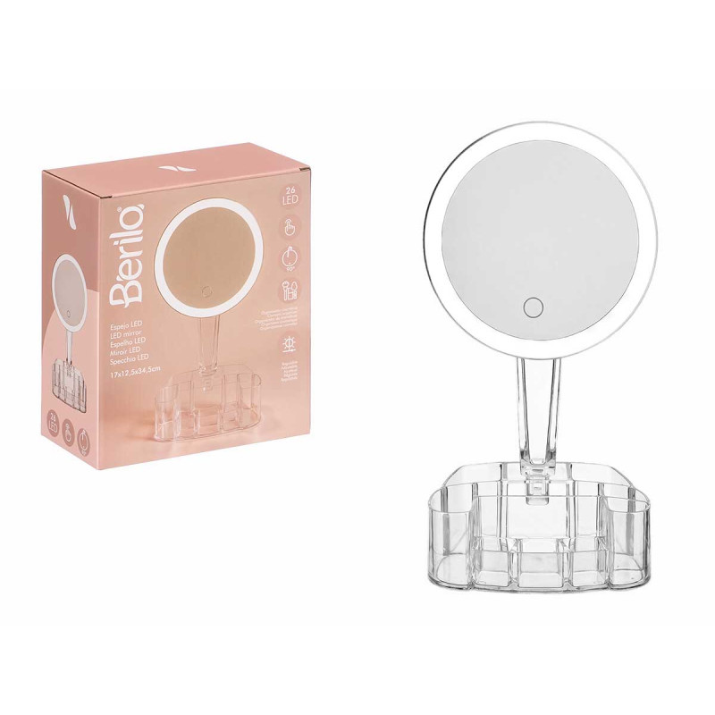 LED MIRROR COMSETIC ORGANIZER