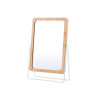 BAMBOO MIRROR WHITE METAL STAND