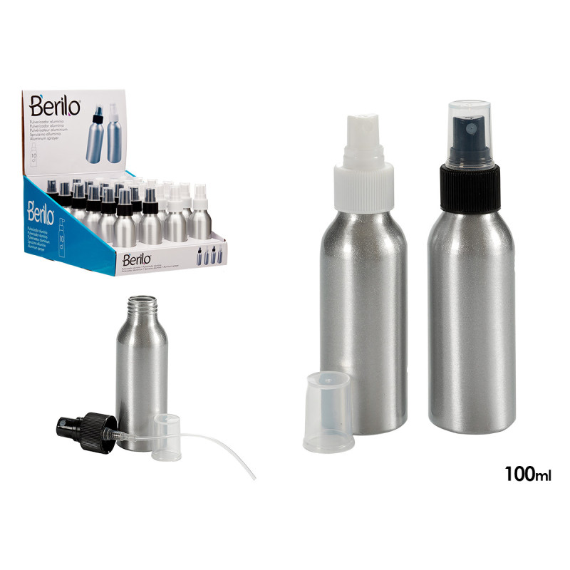 PULVERISATEUR ALUMINIUM BOUCHON COURT 100ML ASRT 2