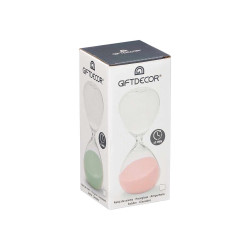 SAND TIMER 15CM ASSORT3 PASTEL COLORS 15 MIN APROX