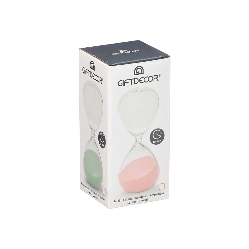 RELOJ ARENA 15CM SURT 3 COL PASTEL 15 MIN APROX
