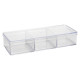 CAJA ORGANIZADORA 3 HUECOS TAPA TRANSP