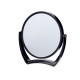 BLACK PLASTIC MIRROR ROUND