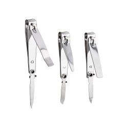 SET OF 3 NAIL CLIPPERS SILVER COLOR