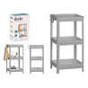 ESTANTERIA PLASTICO GRIS 3 BALDAS 70,5CM