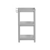 ETAGERE PLASTIQUE GRIS 3 ETAGERES 70.5CM 