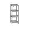 ESTANTERIA PLASTICO GRIS 4 BALDAS 100CM