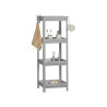 ETAGERE PLASTIQUE GRIS 4 ETAGERES 100CM 