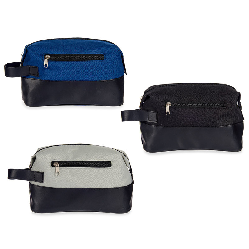 DARK COLOURS TOILET BAG WITH ZIPPER ASSORT 3