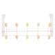 CINTRE EN MÉTAL 10 CROCHETS EN BOIS BLANC