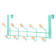 METAL HANGER 10 MINT WOODEN HOOKS 