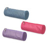 PENCIL CASE CYLINDER SACKCLOTH  ASSORT 4