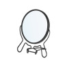 DOUBLE-SIDED MAGNIFYING MIRROR 9,5 CM BLACK