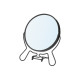 DOUBLE-SIDED MAGNIFYING MIRROR 12 CM BLACK