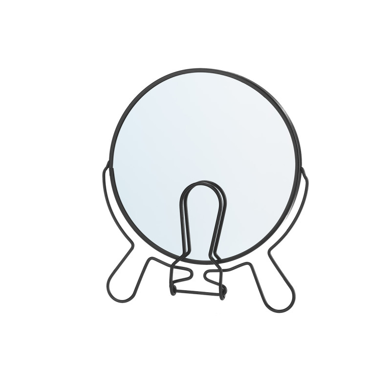 ESPELHO DUPLO AUMENTO 14,5 CM PRETO