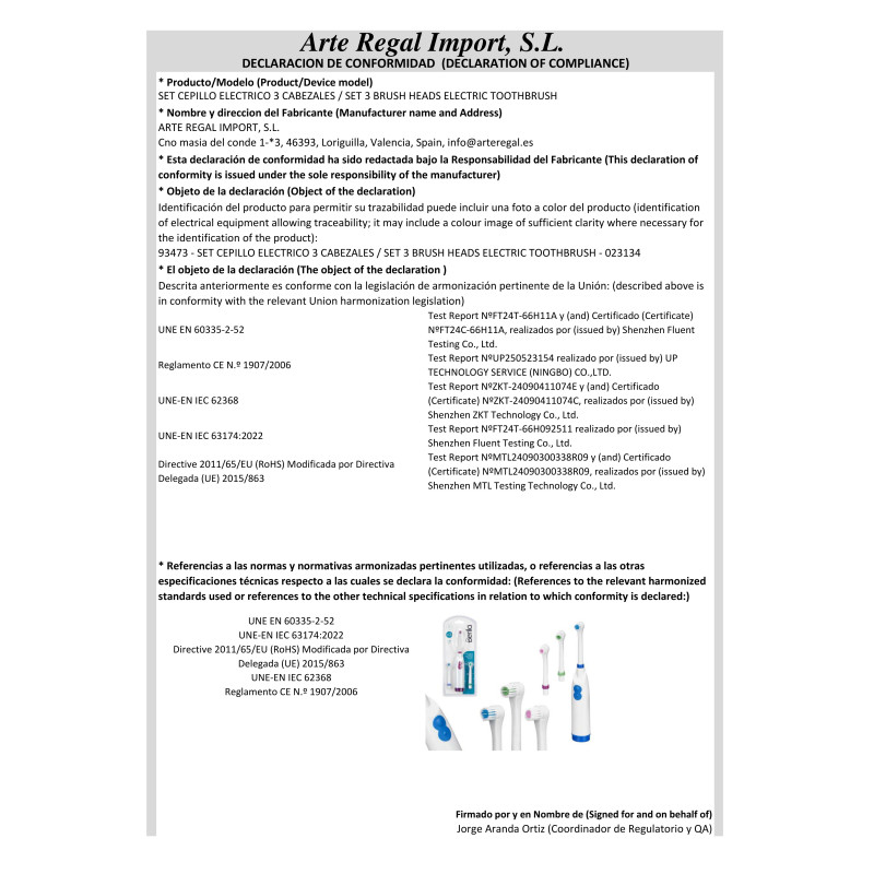 SET 3 BRUSH HEADS ELECTRIC TOOTHBRUSH