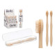 SET COUVERCLE 2 BROSSES  BAMBOU