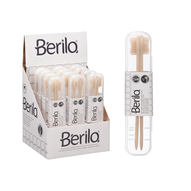 SET COUVERCLE 2 BROSSES  BAMBOU