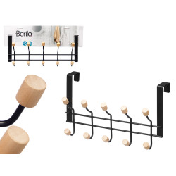 PERCHA 10 POMOS PUERTA NEGRA