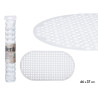 WHITE ANTI-SLIP BATHROOM MAT 66X37CM