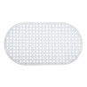 WHITE ANTI-SLIP BATHROOM MAT 66X37CM