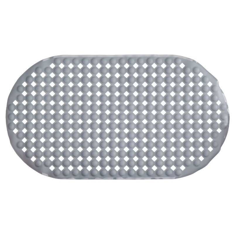 TAPIS DE DOUCHE ANTIDÉRAPANT GRIS 66X37 CM
