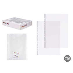 SET 40 FUNDAS TRANSPARENTES TAMAÑO FOLIO