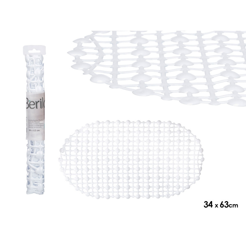 TAPETE DE WC ANTIDERRAPANTE BRANCO 34X63CM