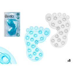 CONJ 8 TAPETE BANHEIRA PÉS ANTI-DERRAP SORT 2 COR