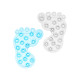 SET 8 BATHTUB ANTI-SLIP STICKER ASSORTED 2 COL