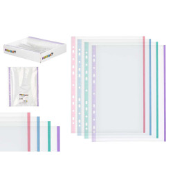 SET 25 FUNDAS TRANSPARENTES COLOR FOLIO