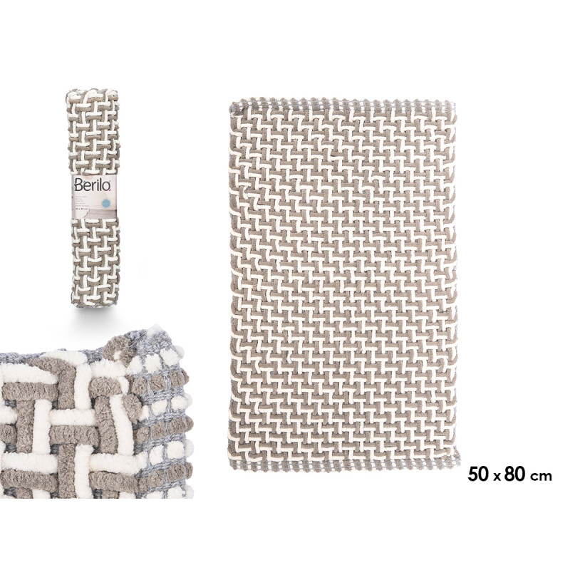 TAPPETO BAGNO GRIGIO 50X80CM