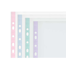 SET 25 FUNDAS TRANSPARENTES COLOR FOLIO