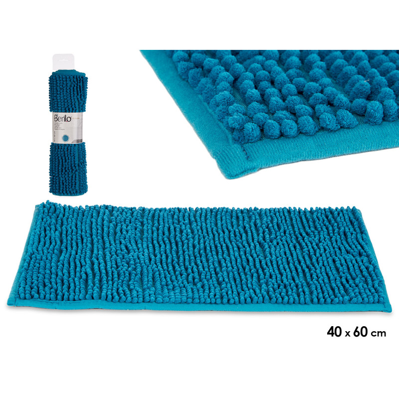 TAPIS BAIN BLEU MER 40X60CM 