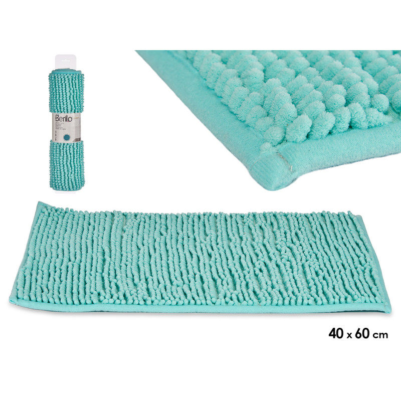 TAPIS BAIN JADE BLEU 40X60CM 