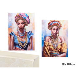 TELA DONNE TURBANTE IN RELIEVO 2ASSORTITI 70X100CM