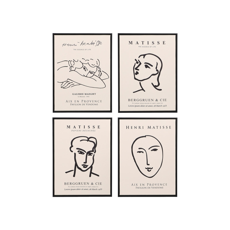 QUADRO MATISSE ASSORTITO 4 30X40CM