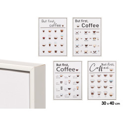 TABLEAU COFFEE ASSORT 4 30X40CM