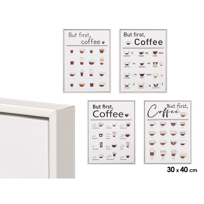 QUADRO COFFEE SORT 4 30X40CM