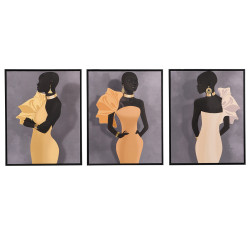TABLEAU FEMME ASSORT 3 40X50CM