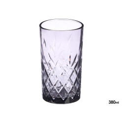 VERRE DÉCOUPÉ 380ML FUMÉ