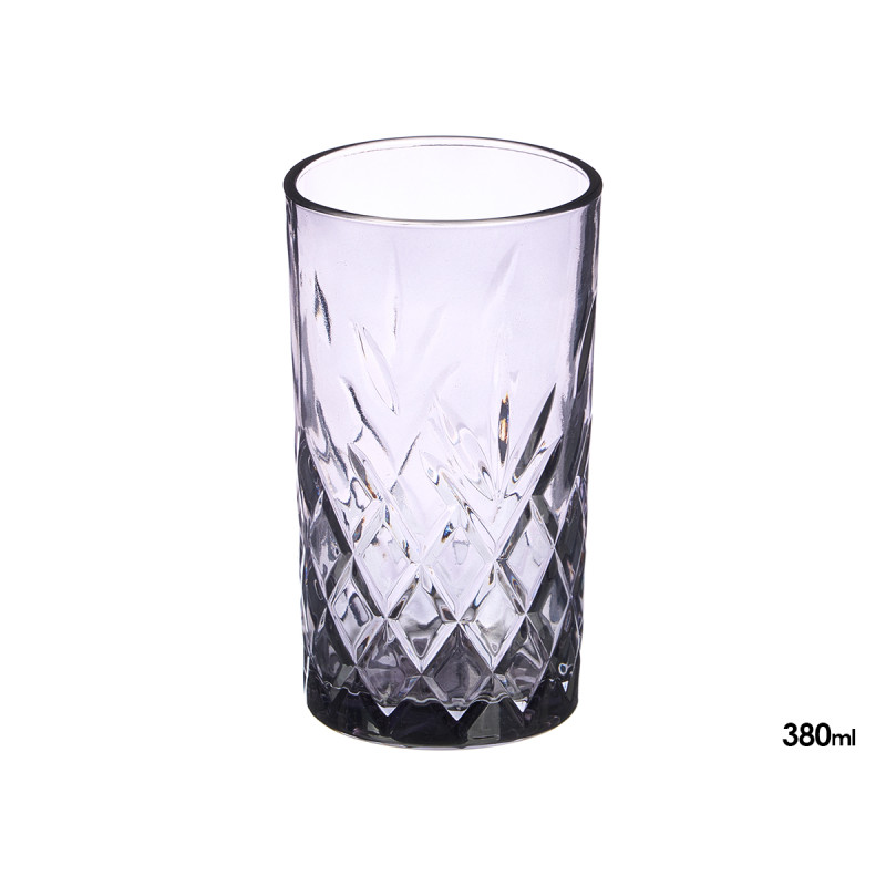 VERRE DÉCOUPÉ 380ML FUMÉ