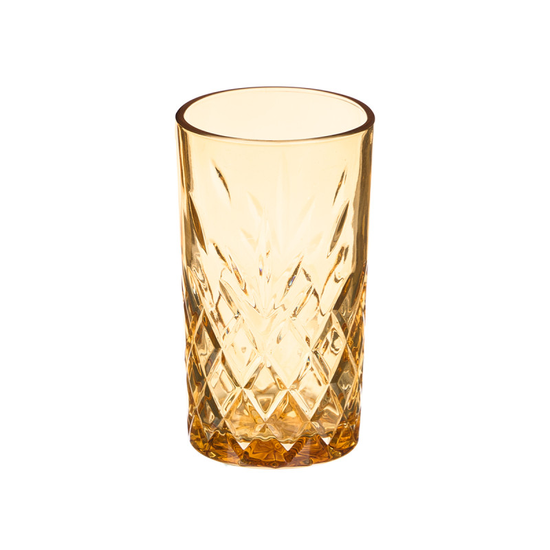 380ML AMBER DIE-CUT GLASS
