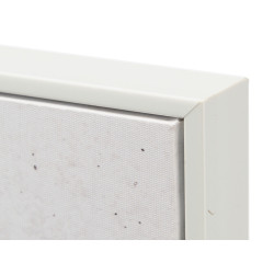 TABLEAU TOILE CADRE BLANC FEUILLES BLEU ASSORT 2 