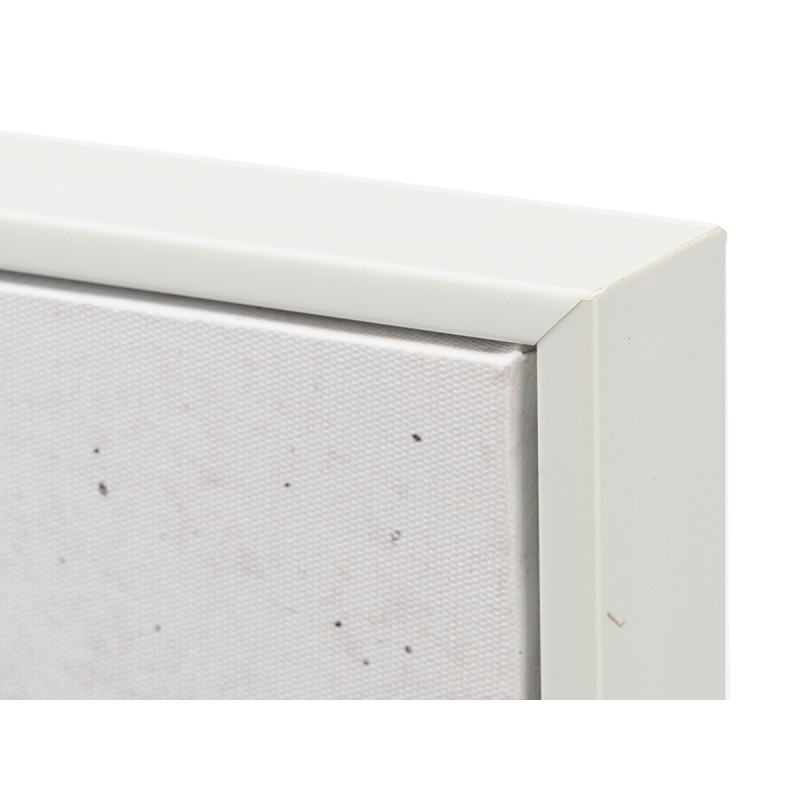 TABLEAU TOILE CADRE BLANC FEUILLES BLEU ASSORT 2 