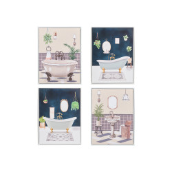 QUADRO MOLDURA BRANCA WC SORT 4