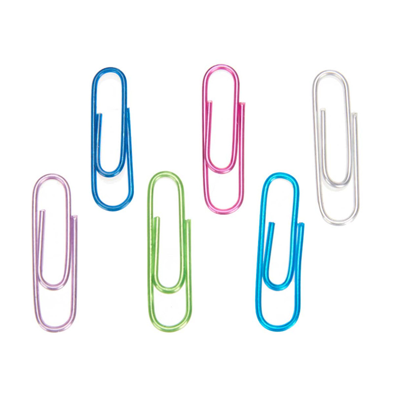 SET 80 METALLISED PAPERCLIP  SMALL